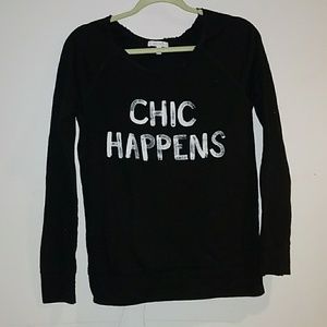 Black Long Sleeve (chic happens) size: sml